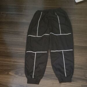 SHEIN Black Jogger Pants with White Accents